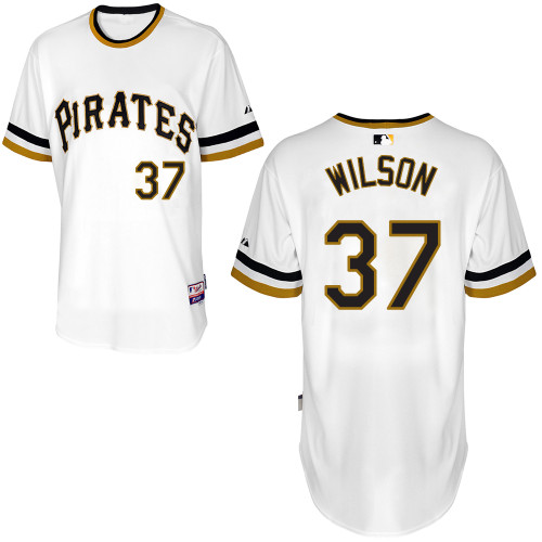 Justin Wilson #37 MLB Jersey-Pittsburgh Pirates Men's Authentic Alternate White Cool Base Baseball Jersey